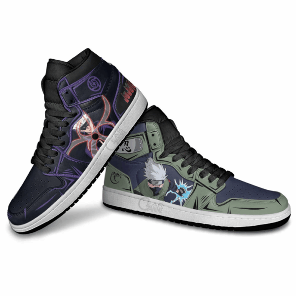 Baskets montantes Air Jordan Kakashi Hatake et Satoru Gojo – Chaussures montantes Cross Anime – Image 4
