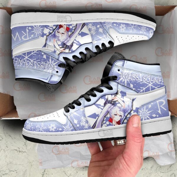 Baskets montantes Air Jordan Weiss Schnee – Chaussures montantes RWBY – Image 3