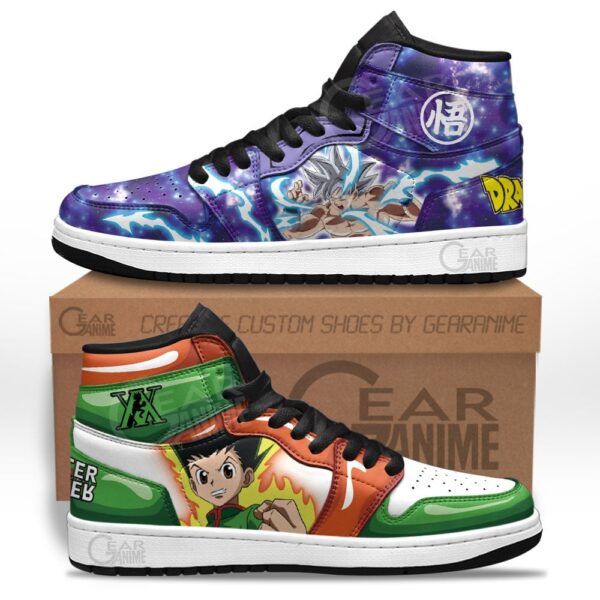 Baskets montantes Air Jordan Gon Freecss et Goku – Chaussures montantes Cross Anime – Image 2