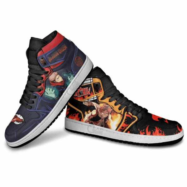 Baskets montantes Air Jordan Yuji Itadori et Natsu Dragneel – Chaussures montantes Cross Anime – Image 4