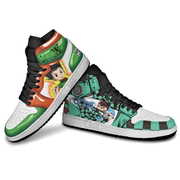 Baskets montantes Air Jordan Tanjiro et Gon Freecss – Chaussures montantes Cross Anime – Image 4