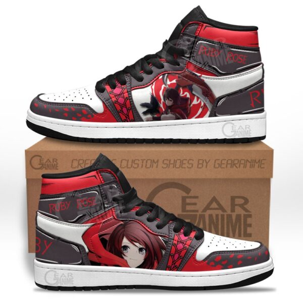 Baskets montantes Air Jordan Ruby Rose – Chaussures montantes RWBY – Image 2