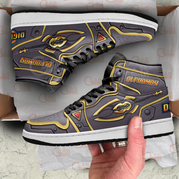 Baskets montantes Air Jordan Alphamon – Chaussures montantes Digimon – Image 2