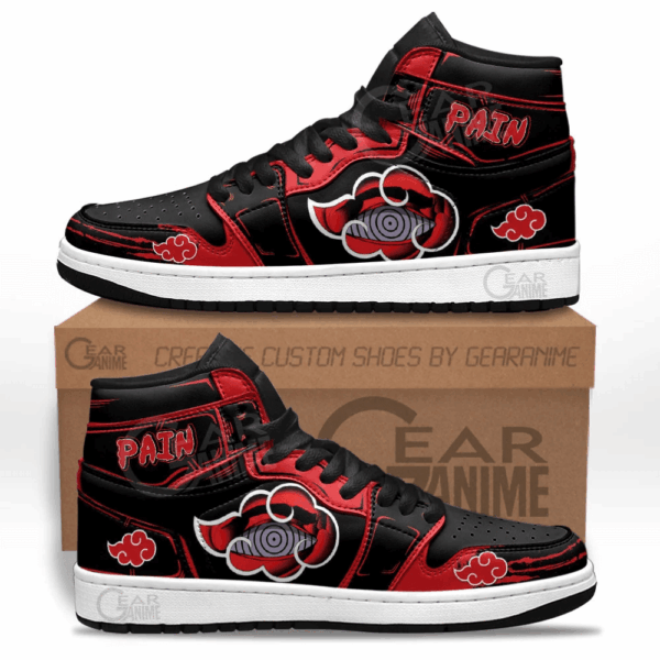 Baskets montantes Air Jordan Pain (Rinnegan) – Chaussures montantes Naruto – Image 2
