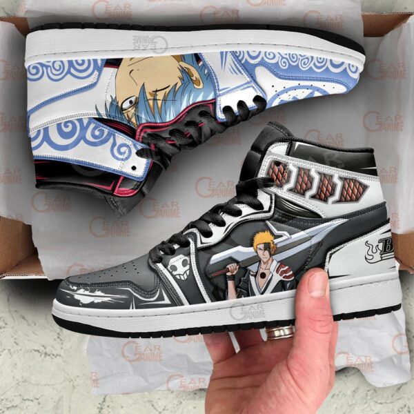 Baskets montantes Air Jordan Ichigo Kurosaki et Gintoki Sakata – Chaussures montantes Cross Anime – Image 3