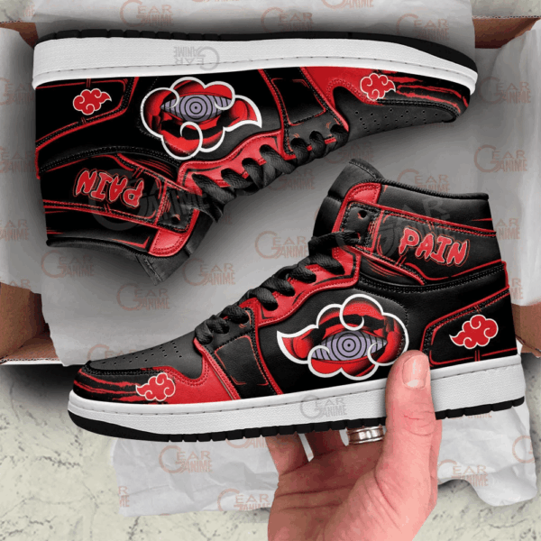 Baskets montantes Air Jordan Pain (Rinnegan) – Chaussures montantes Naruto – Image 3