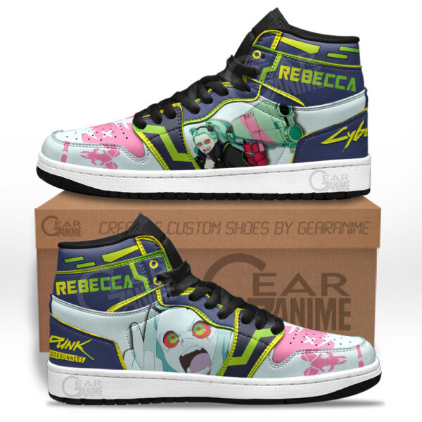 Baskets montantes Air Jordan Rebecca – Chaussures montantes Cyberpunk Edgerunners – Image 2