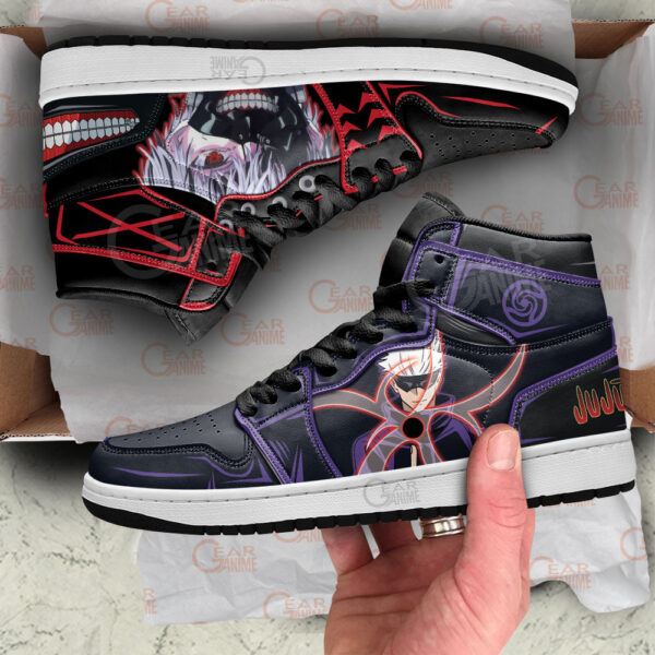Baskets montantes Air Jordan Gojo & Kaneki – Chaussures montantes Anime Mix – Image 3