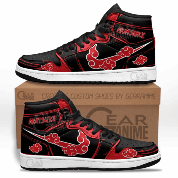 Baskets montantes Air Jordan Naruto Akatsuki – Chaussures montantes Naruto – Image 2
