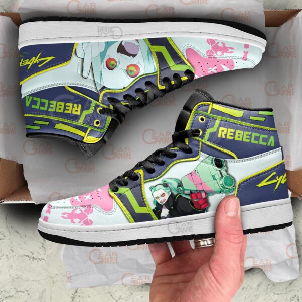 Baskets montantes Air Jordan Rebecca – Chaussures montantes Cyberpunk Edgerunners – Image 3