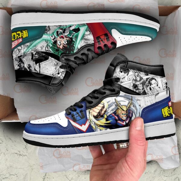 Baskets montantes Air Jordan All Might & Deku – Chaussures montantes My Hero Academia – Image 2