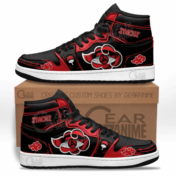 Baskets montantes Air Jordan Itachi Sharingan – Chaussures montantes Naruto – Image 2