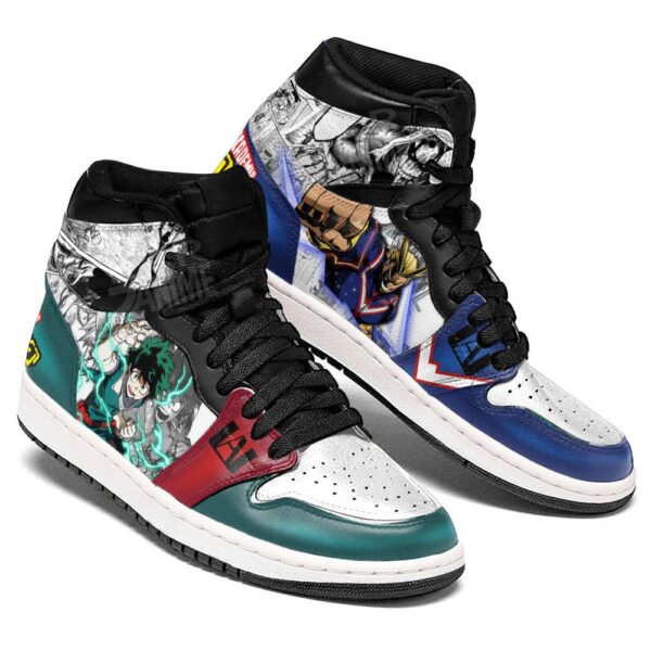 Baskets montantes Air Jordan All Might & Deku – Chaussures montantes My Hero Academia – Image 3