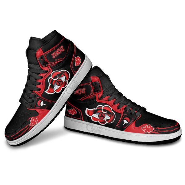 Baskets montantes Air Jordan Itachi Sharingan – Chaussures montantes Naruto – Image 4