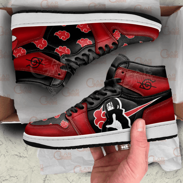 Baskets montantes Air Jordan Itachi Uchiha – Chaussures montantes Naruto – Image 2