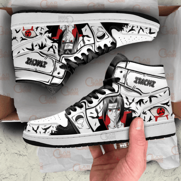 Baskets montantes Air Jordan Itachi (Mangekyō Sharingan) – Chaussures montantes Naruto – Image 3
