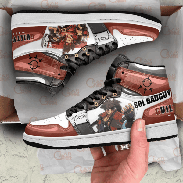 Baskets montantes Air Jordan Sol Badguy – Chaussures montantes Guilty Gear – Image 3