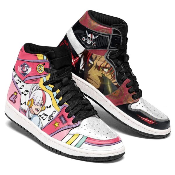 Baskets montantes Air Jordan Shanks et Uta – Chaussures montantes One Piece Red – Image 4