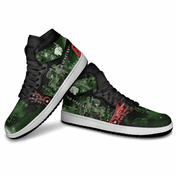 Baskets montantes Air Jordan GM Spartan – Chaussures montantes Mobile Suit Gundam – Image 4