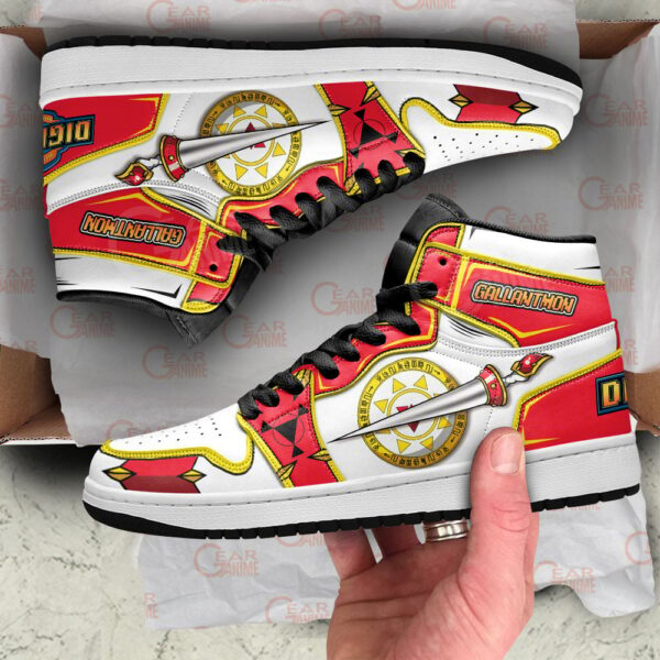 Baskets montantes Air Jordan Gallantmon – Chaussures montantes Digimon – Image 2