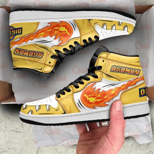 Baskets montantes Air Jordan Agumon – Chaussures montantes Digimon – Image 2