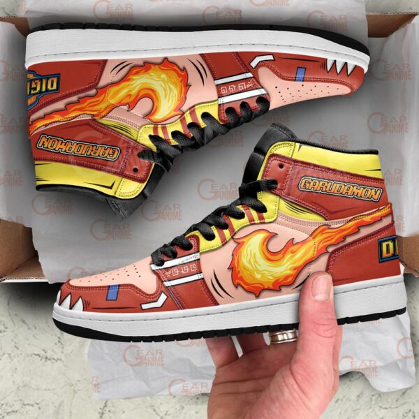 Baskets montantes Air Jordan Garudamon – Chaussures montantes Digimon – Image 2