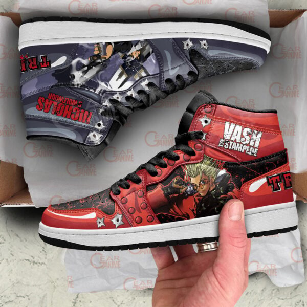 Baskets montantes Air Jordan Vash et Wolfwood – Chaussures montantes Trigun – Image 2