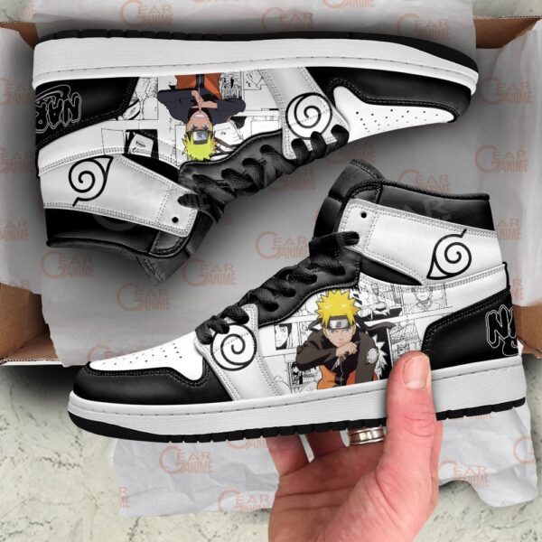 Baskets montantes Air Jordan Naruto Uzumaki – Chaussures montantes Naruto – Image 2