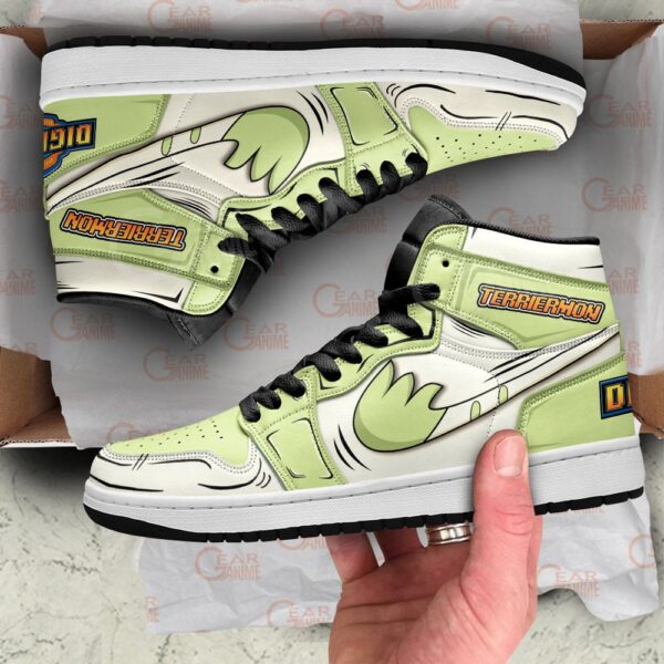 Baskets montantes Air Jordan Terriermon – Chaussures montantes Digimon – Image 2
