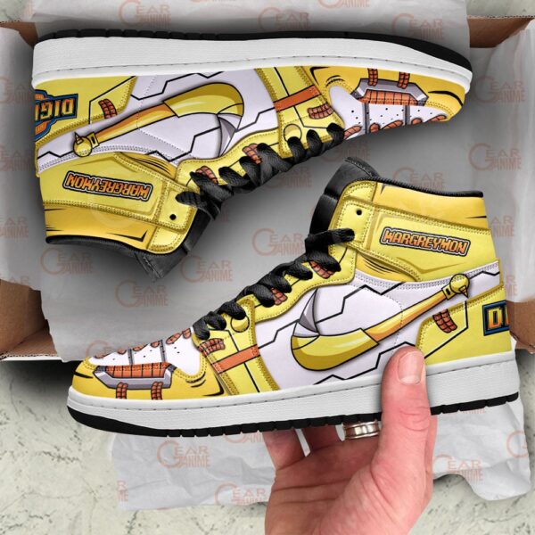 Baskets montantes Air Jordan WarGreymon – Chaussures montantes Digimon – Image 2