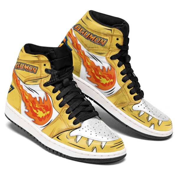 Baskets montantes Air Jordan Agumon – Chaussures montantes Digimon – Image 3