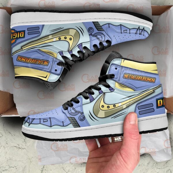 Baskets montantes Air Jordan MetalGarurumon – Chaussures montantes Digimon – Image 2
