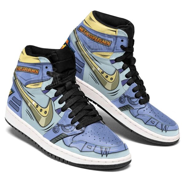 Baskets montantes Air Jordan MetalGarurumon – Chaussures montantes Digimon – Image 4