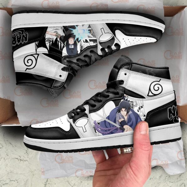 Baskets montantes Air Jordan Sasuke Uchiha – Chaussures montantes Naruto – Image 2