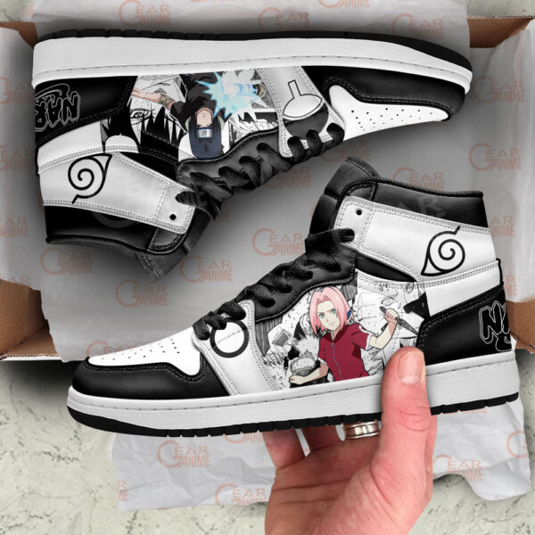 Baskets montantes Air Jordan Sakura Haruno et Sasuke Uchiha – Chaussures montantes Naruto – Image 2