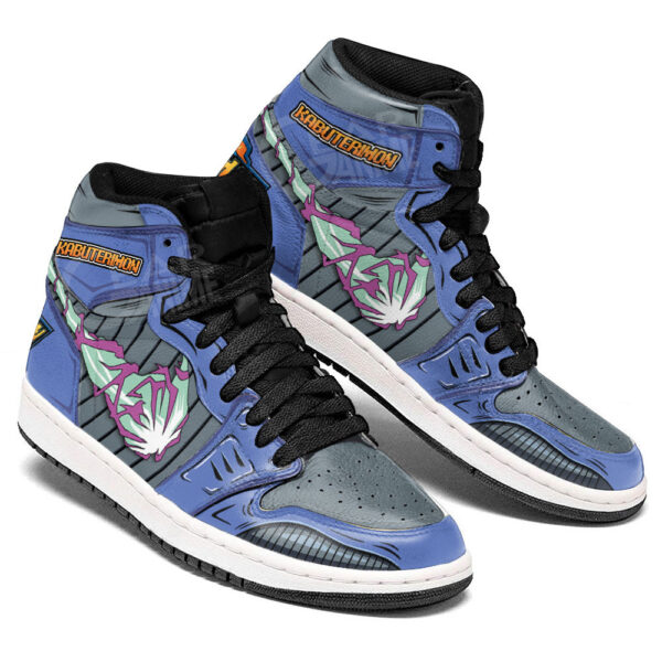 Baskets montantes Air Jordan Kabuterimon – Chaussures montantes Digimon – Image 4