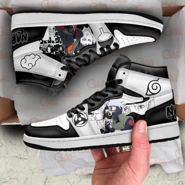 Baskets montantes Air Jordan Kakashi Hatake et Tobi – Chaussures montantes Naruto – Image 2