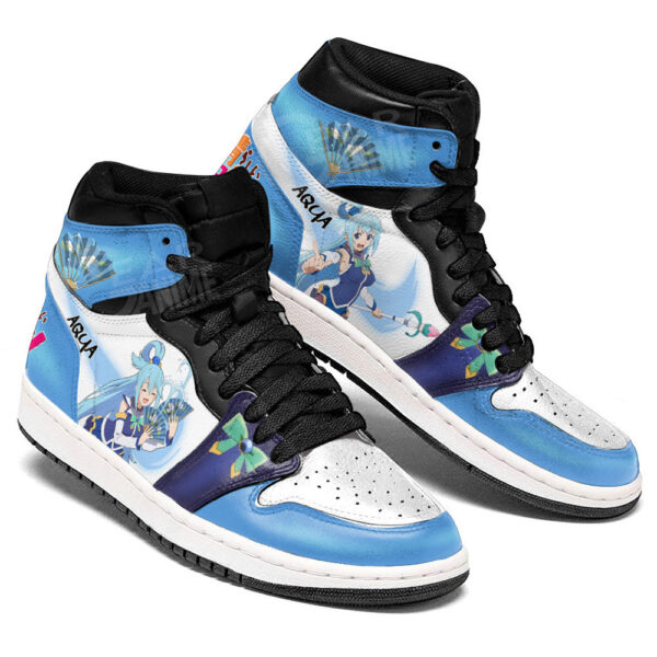 Baskets montantes Air Jordan Aqua – Chaussures montantes KonoSuba – Image 2