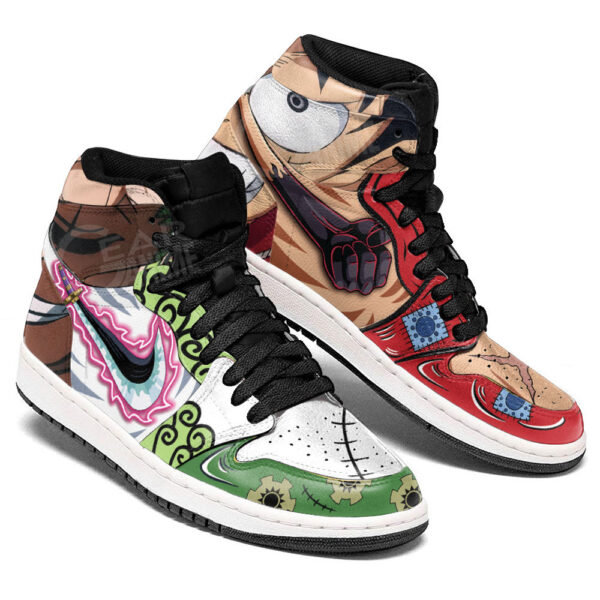 Baskets montantes Air Jordan Luffy et Zoro – Chaussures montantes One Piece – Image 2