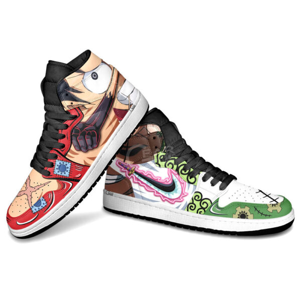Baskets montantes Air Jordan Luffy et Zoro – Chaussures montantes One Piece – Image 3