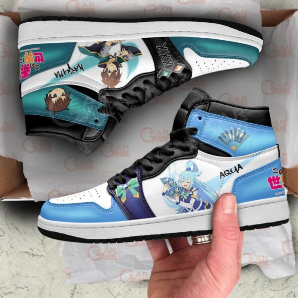 Baskets montantes Air Jordan Aqua et Kazuma – Chaussures montantes KonoSuba – Image 4