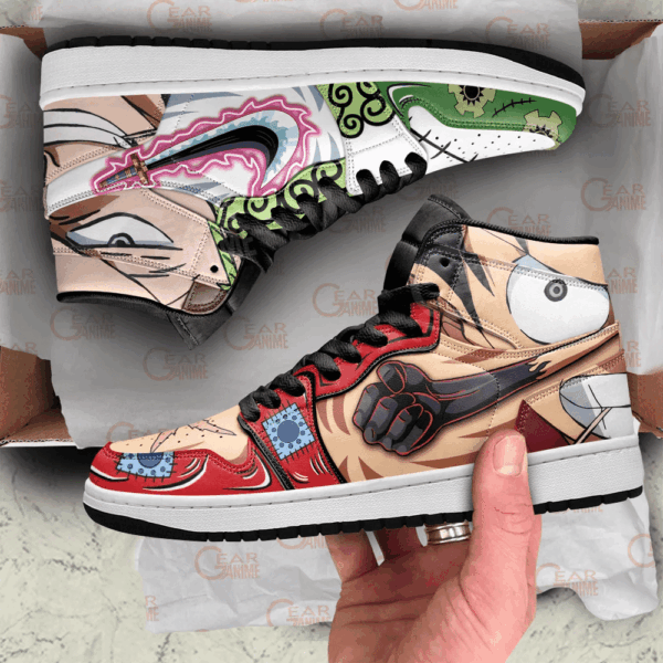 Baskets montantes Air Jordan Luffy et Zoro – Chaussures montantes One Piece – Image 4