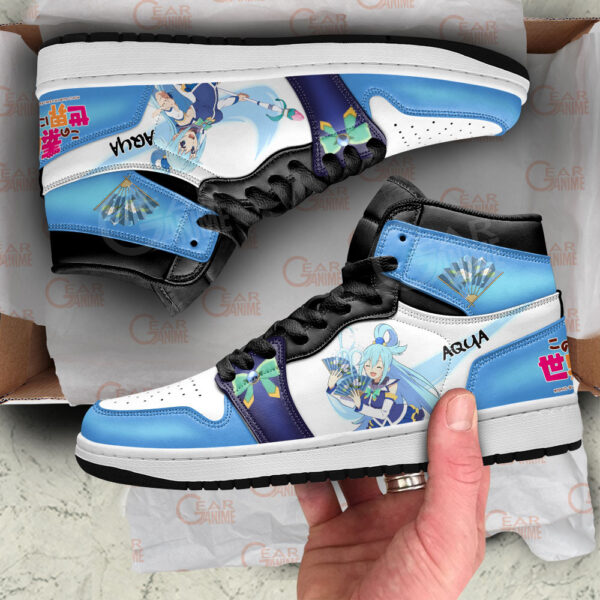 Baskets montantes Air Jordan Aqua – Chaussures montantes KonoSuba – Image 4