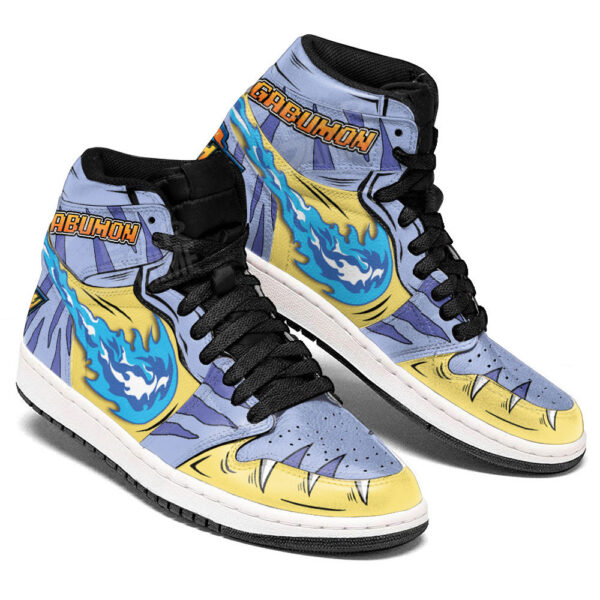 Baskets montantes Air Jordan Gabumon – Chaussures montantes Digimon – Image 3
