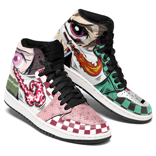 Baskets montantes Air Jordan Tanjirô et Nezuko – Chaussures montantes Demon Slayer – Image 2