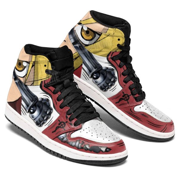 Baskets montantes Air Jordan Edward Elric – Chaussures montantes Fullmetal Alchemist – Image 2