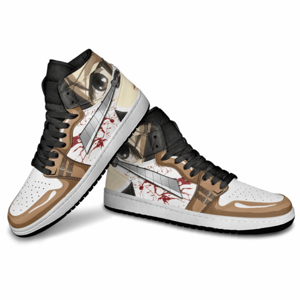 Baskets montantes Air Jordan Mikasa Ackerman – Chaussures montantes L’Attaque des Titans – Image 3