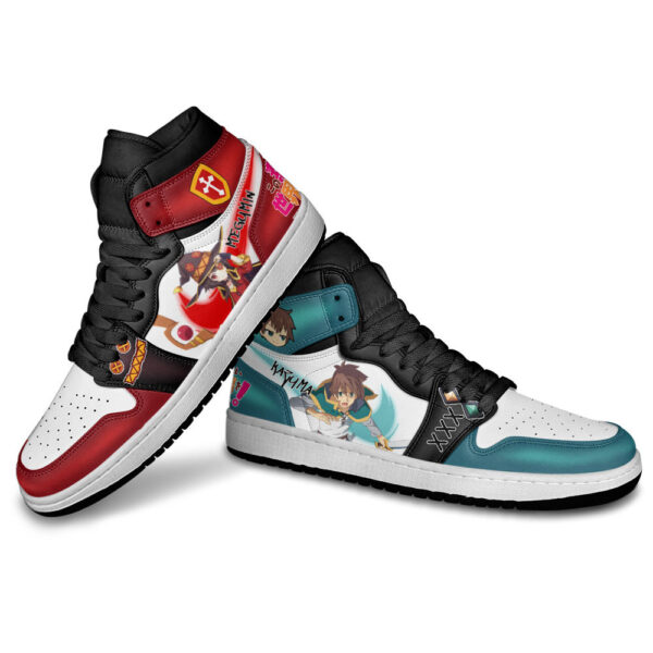 Baskets montantes Air Jordan Megumin et Kazuma – Chaussures montantes KonoSuba – Image 3