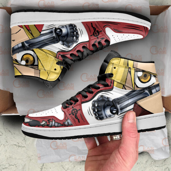 Baskets montantes Air Jordan Edward Elric – Chaussures montantes Fullmetal Alchemist – Image 4
