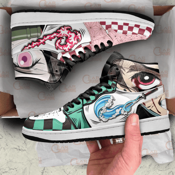 Baskets montantes Air Jordan Tanjirô et Nezuko – Chaussures montantes Demon Slayer – Image 4